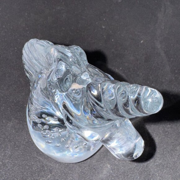 Vtg Blown Art Crystal Glass Unicorn control Bubbles Paperweight Sculpture - 1505 - Picture 5 of 9